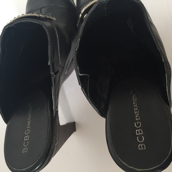 BCBGGeneration Black Stud Mules Size 8.5 - Picture 8 of 8